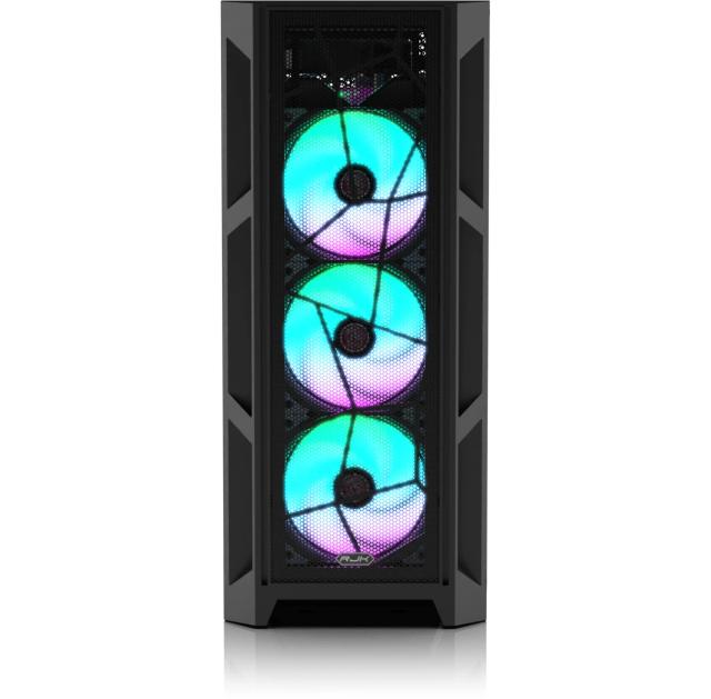 Кутия Raijintek ARCADIA III - MS4 - Addressable RGB, Middle Tower, 1x USB 3.0, 2x USB 2.0, ATX, mATX, Mini-ITX