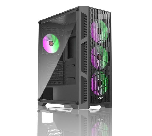 Кутия Raijintek ARCADIA III - MS4 - Addressable RGB, Middle Tower, 1x USB 3.0, 2x USB 2.0, ATX, mATX, Mini-ITX