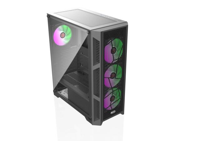 Кутия Raijintek ARCADIA III - MS4 - Addressable RGB, Middle Tower, 1x USB 3.0, 2x USB 2.0, ATX, mATX, Mini-ITX