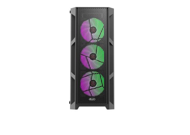 Кутия Raijintek ARCADIA III - MS4 - Addressable RGB, Middle Tower, 1x USB 3.0, 2x USB 2.0, ATX, mATX, Mini-ITX