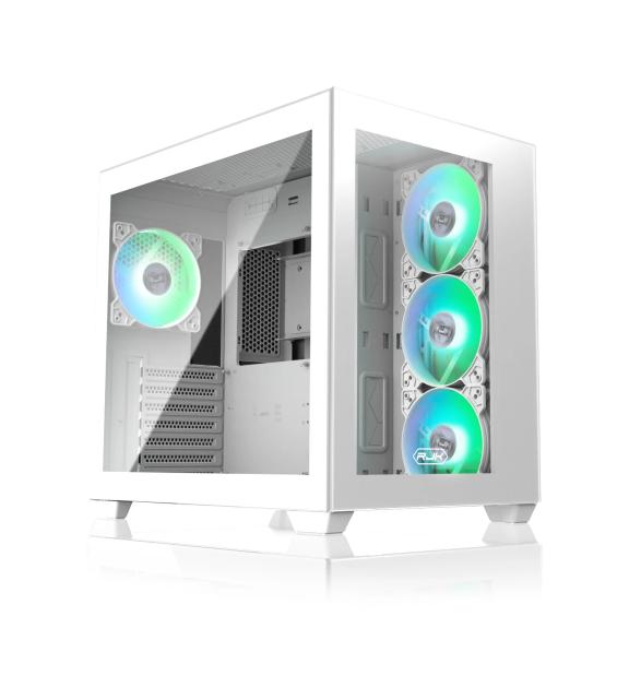 Кутия Raijintek PAEAN C7 WHITE, Middle Tower, 1 x USB 3.1 Type-C, 2 x USB 3.0, ATX/mATX/Mini-ITX