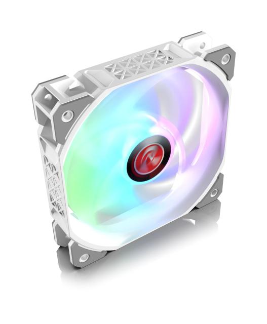 Вентилатор Raijintek AGERAS 12 WHITE ARGB-1, Fan 120mm, 3 pin ADD-RGB 5V/4 pin PWM