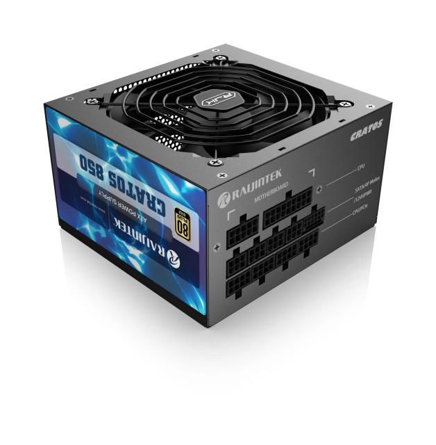 Захранване Raijintek CRATOS 850 BLACK, 850W, Active PFC, 80 Plus Platinum, Full Modular