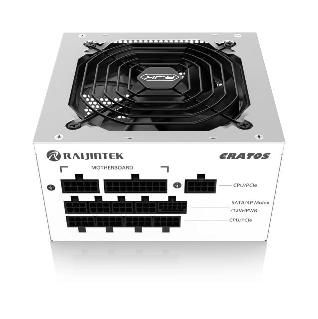 Захранване Raijintek CRATOS 1000 WHITE, 1000W, Active PFC, 80 Plus Gold, ATX 3.0, Full Modular