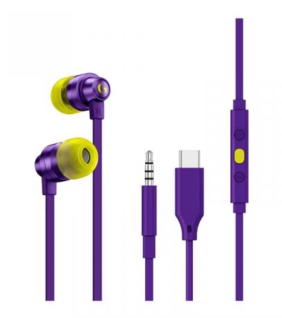 Слушалки Logitech G333 Gaming Headphones, Cable Management, Custom-length Cable, Dual Dynamic Drivers, Purple