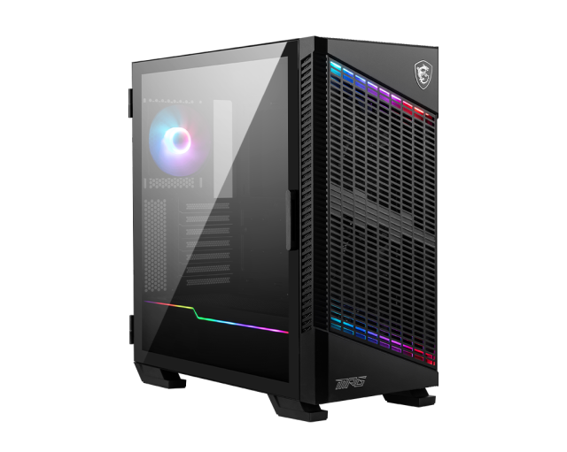 Кутия MSI MPG VELOX 100P AIRFLOW, Mid-Tower, 2 x USB 3.2 Gen 1 Type-A, 1 x USB 3.2 Gen 2x2 Type-C, ATX / Micro-ATX / Mini-ITX 