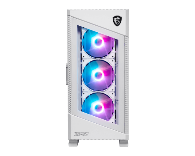 Кутия MSI MPG VELOX 100R WHITE, Mid-Tower, 2 x USB 3.2 Gen 1 Type-A, 1 x USB 3.2 Gen 2x2 Type-C, ATX / Micro-ATX / Mini-ITX