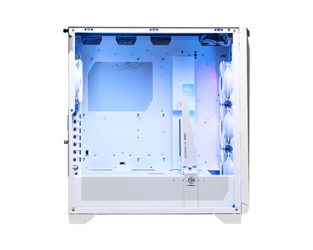 Кутия MSI MPG GUNGNIR 300R AIRFLOW WHITE,  Mid-Tower, 2x USB 3.2 Gen 1 Type-A, 1x USB 3.2 Gen 2x2 Type-C, 1x Audio/1x Mic, E-ATX/ATX/M-ATX/ITX, бяла