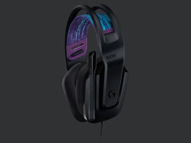 Слушалки Logitech G335 Gaming Headset, PRO-G 40 mm Drivers, DTS Headphone:X 2.0 Surround, Blue Voice Microphone, 240 g, Black