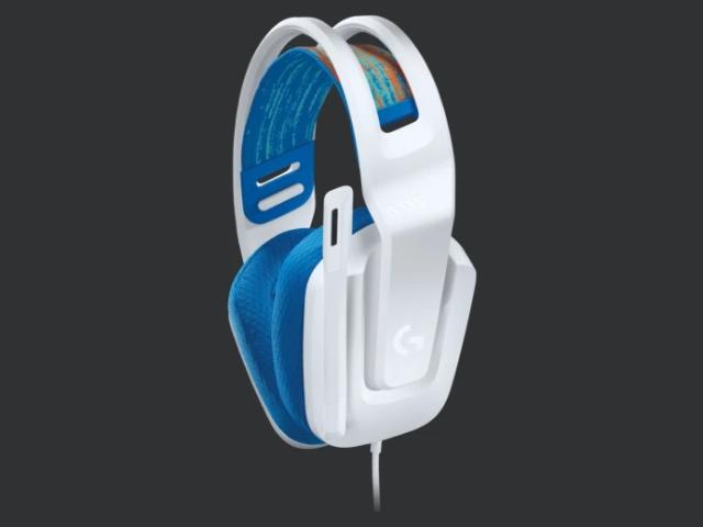 Слушалки Logitech G335 Gaming Headset, PRO-G 40 mm Drivers, DTS Headphone:X 2.0 Surround, Blue Voice Microphone, 240 g, White