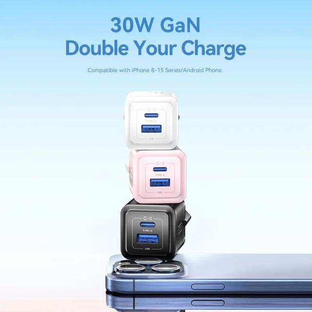 Vention зарядно за стена Charger Wall GaN - QC3.0 + Power Distribution Type-C 30W