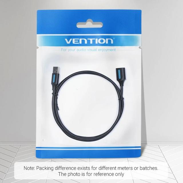 Кабел Vention USB-A (м) към USB-A (ж), USB 3.0  Extension, 3.0 m Black