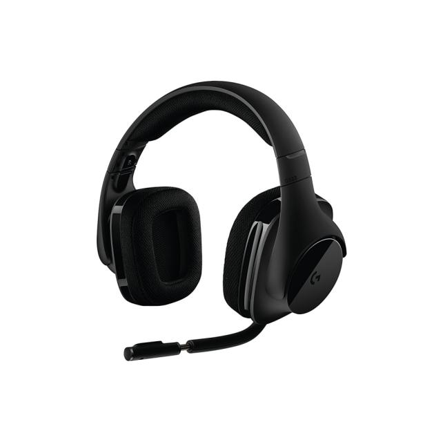 Слушалки Logitech G533, Wireless Headset, микрофон, черни