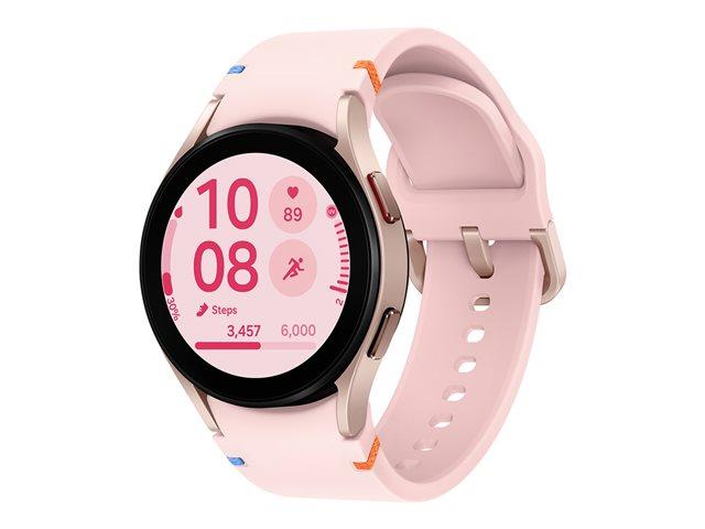 Смарт часовник Samsung Galaxy Watch FE 40mm BT Pink Gold, 1.2" (3.04cm) Super AMOLED дисплей, Bluetooth, Wi-Fi, GPS, двуядрен 1.18GHz процесор, 1.5GB RAM, 16GB Flash памет, 40 часа време на работа, WearOS