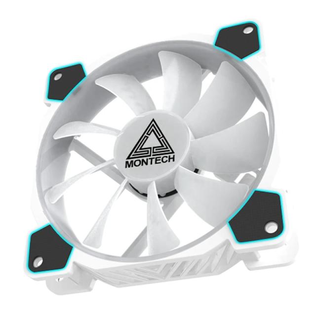 Комплект вентилатор Montech Z3 PRO ARGB FAN, 3 x 120mm, Controller, Remote, ARGB, White