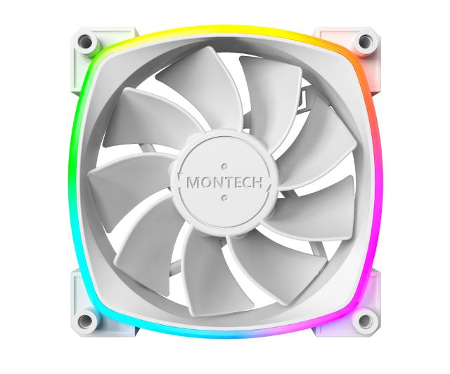 Вентилатор Montech RX120 PWM, REVERSE Fan, 120mm, ARGB, White