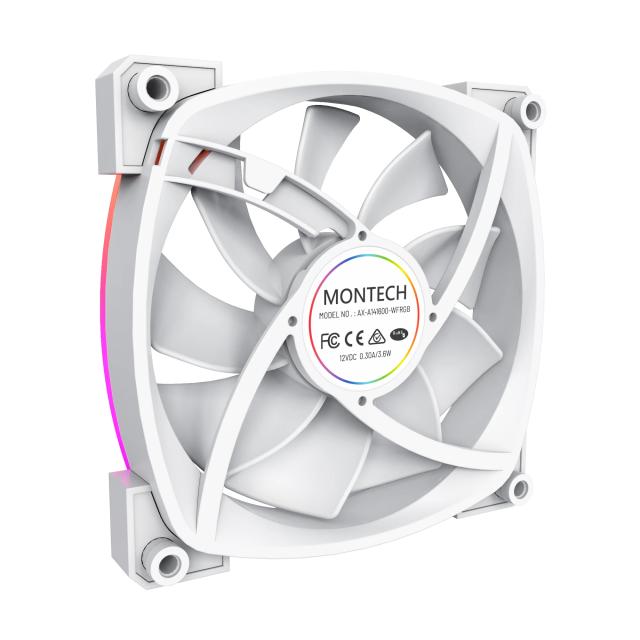 Вентилатор Montech AX140 PWM, Fan 140mm, ARGB, White