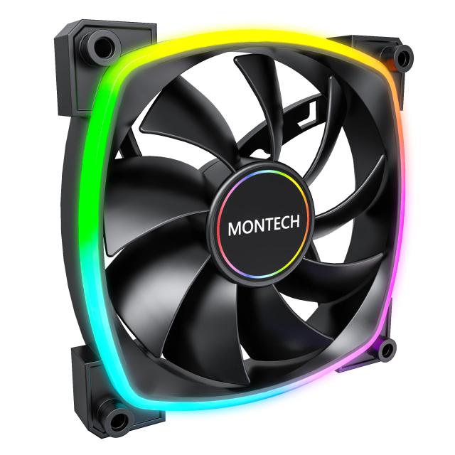 Вентилатор Montech AX140 PWM, Fan 140mm, ARGB, Black