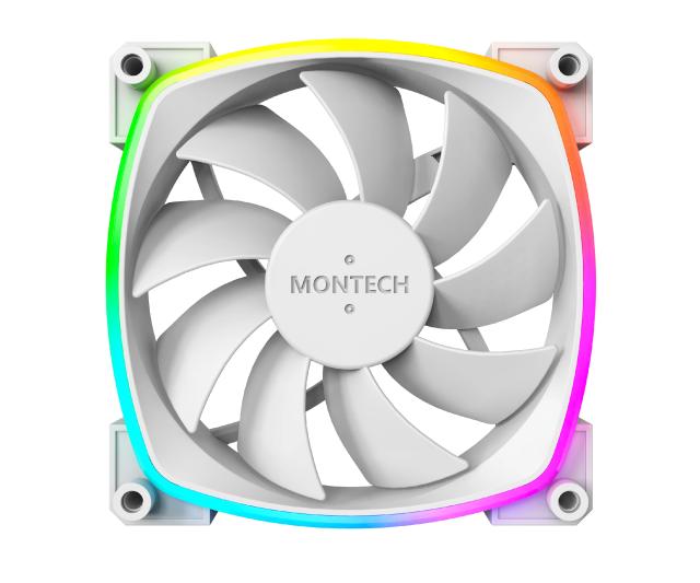 Вентилатор Montech AX120 PWM, Fan 120mm, ARGB, White