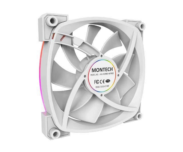 Вентилатор Montech AX120 PWM, Fan 120mm, ARGB, White