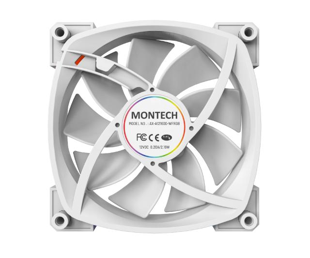 Вентилатор Montech AX120 PWM, Fan 120mm, ARGB, White