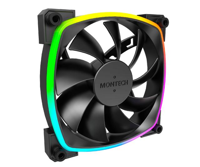 Вентилатор Montech AX120 PWM, Fan 120mm, ARGB, Black