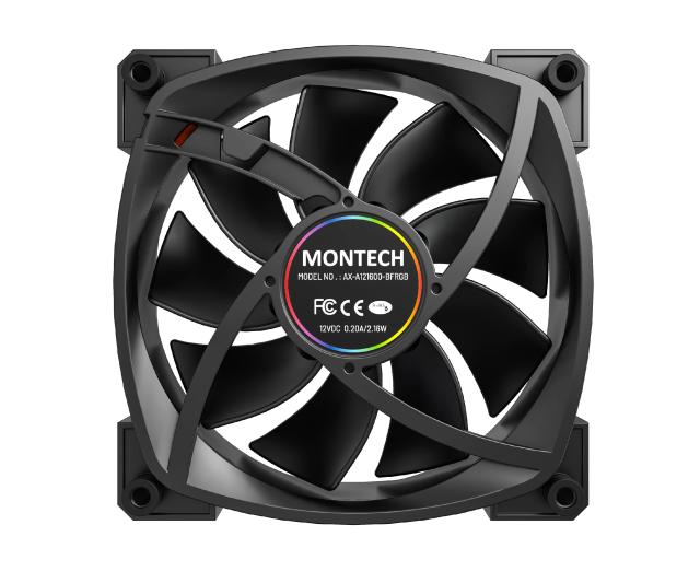 Вентилатор Montech AX120 PWM, Fan 120mm, ARGB, Black