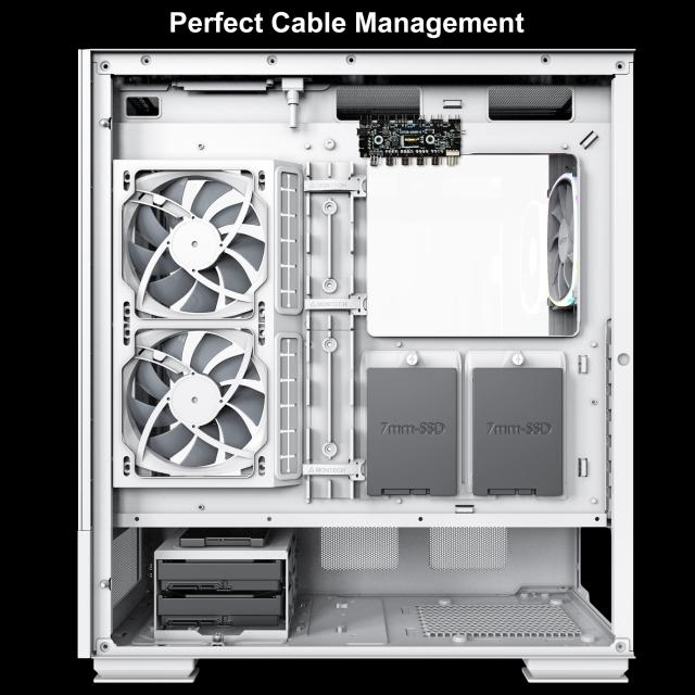 Кутия Montech SKY TWO, TG, Middle Tower, 1 x USB 3.2 Gen 2 Type-C, 2 x USB 3.0, ATX/mATX/Mini-ITX, White