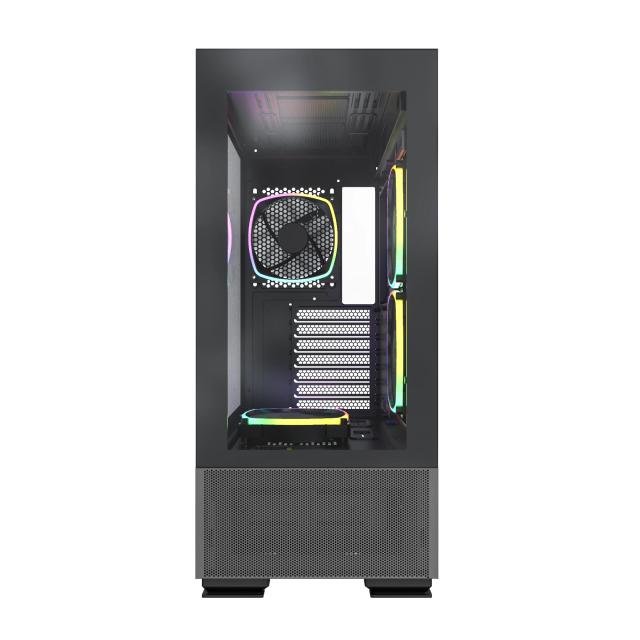 Кутия Montech SKY TWO, TG, Middle Tower, 1 x USB 3.2 Gen 2 Type-C, 2 x USB 3.0, ATX/mATX/Mini-ITX, Black