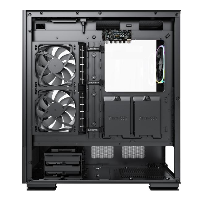 Кутия Montech SKY TWO, TG, Middle Tower, 1 x USB 3.2 Gen 2 Type-C, 2 x USB 3.0, ATX/mATX/Mini-ITX, Black