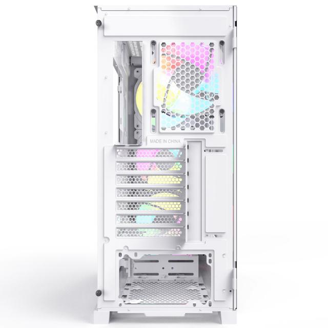 Кутия Montech AIR 1000 PREMIUM, TG, Mid Tower, 2 x USB 3.0, 1 x USB 2.0, ATX mATX Mini-ITX, White