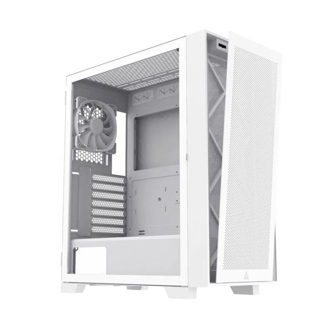 Кутия Montech AIR 100 LITE, TG, Mini Tower, 2 x USB 3.0, 1 x USB 2.0, ATX mATX Mini-ITX, White