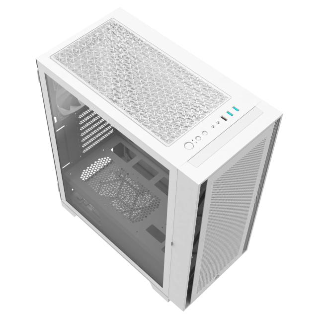 Кутия Montech AIR 100 LITE, TG, Mini Tower, 2 x USB 3.0, 1 x USB 2.0, ATX mATX Mini-ITX, White