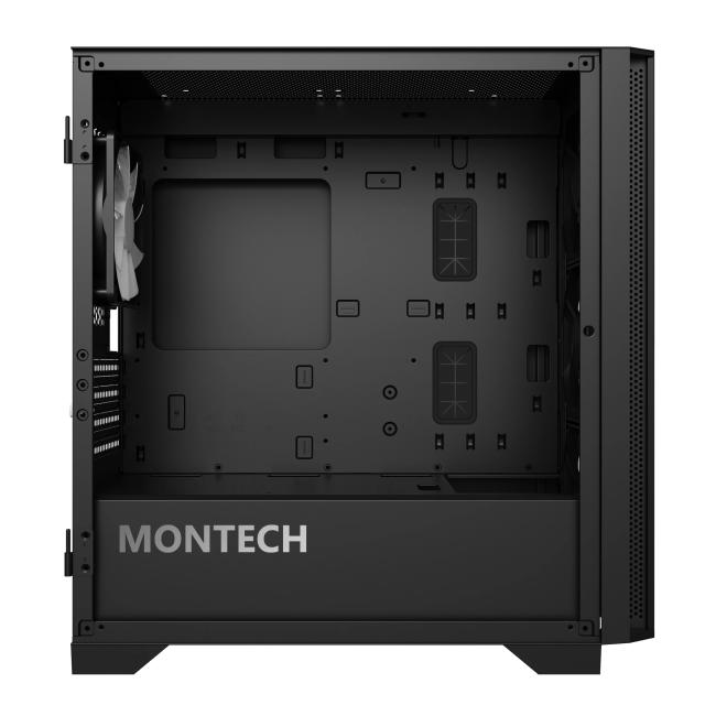 Кутия Montech AIR 100 ARGB, TG, Mini Tower, 1 x USB 3.0, 1 x USB 2.0, RGB Controller, mATX, Mini-ITX, Black