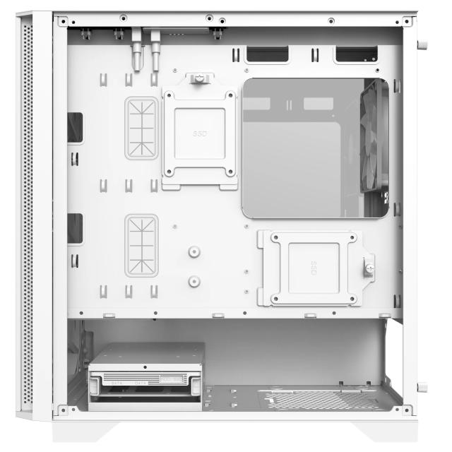 Кутия Montech AIR 100 LITE, TG, Mini Tower, 1 x USB 3.0, 1 x USB 2.0, mATX, Mini-ITX, White