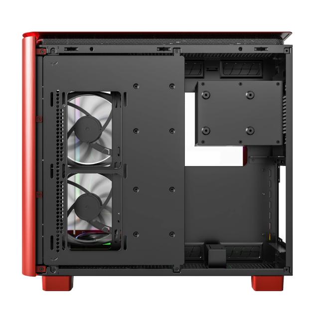 Кутия Montech KING 95 Pro, Dual Chamber Mid-tower Case, 2 x USB 3.0, 1 x USB 3.2 Gen 2 Type-C, ATX, mATX, Mini-ITX, Red