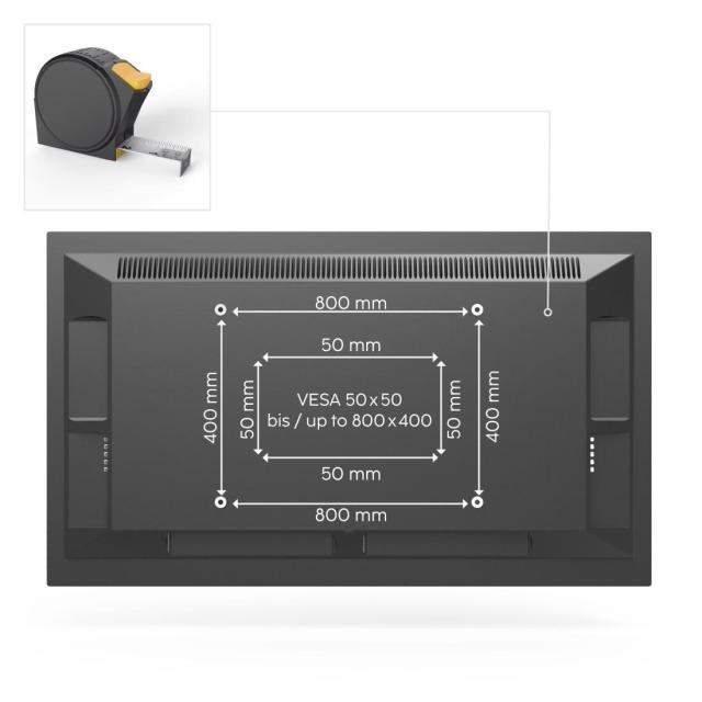 Стенна стойка за TV HAMA, 229 см (90") до 60 кг, 220815