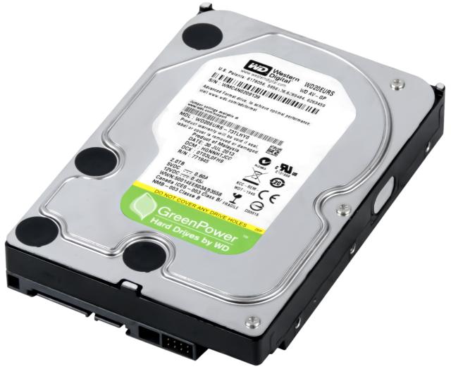 Твърд диск Western Digital Caviar Green, 2TB SATAII, 7200rpm max, 64MB