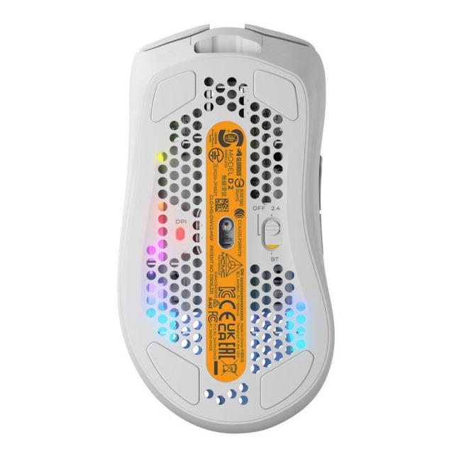 Геймърска мишка Glorious Model D 2, оптична 26 000 DPI, Wireless/USB, Matte White