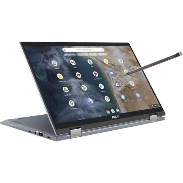 Лаптоп Asus Chromebook Flip CX5400FMA-AI0198, Intel Core i5-1130G7 4C (1.1/4.0GHz, 8MB Cache),14" (35.56cm) Full HD Touchscreen Glare Display, 8GB LPDDR4X, 128GB SSD, 1x USB 3.2 Gen 1, ChromeOS