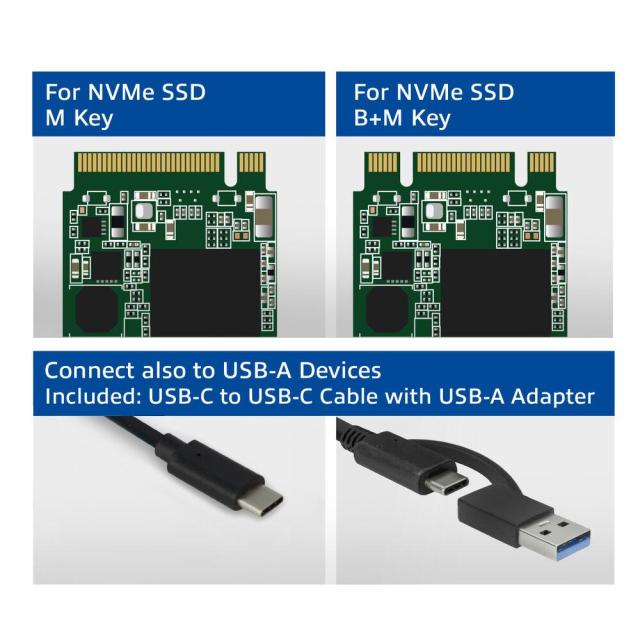 Кутия ACT  AC1615, USB-C M.2 NVMe / PCIe SSD