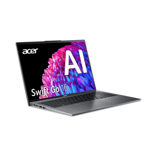 Лаптоп Acer Swift Go 16 SFG16-72-5657, Intel Core Ultra 5 125U 12C (1.3/4.3GHz, 12MB Cache), 16" (40.64cm) WUXGA IPS Anti-Glare Display, 16GB LPDDR5X, 512GB SSD NVMe, 2x Thunderbolt 4, Windows 11 Home