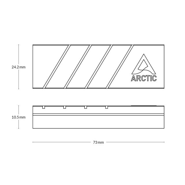 Пасивен охладител Arctic Cooler SSD M2 Pro 2280, Silver