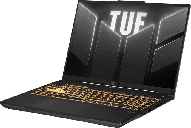 Лаптоп Asus TUF Gaming F16 FX607JU-N3138, Intel Core i7-13650HX 14C (2.6/4.9GHz, 24MB), 16" (40.64cm) WUXGA IPS 165Hz Anti-Glare, NVIDIA GF RTX 4050 6GB, (HDMI), 16GB DDR5, 1TB SSD NVMe, 1x Thunderbolt 4, Free DOS