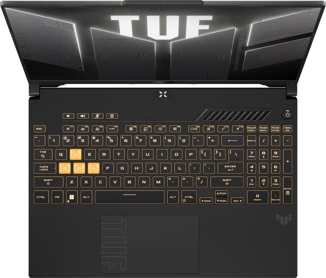 Лаптоп Asus TUF Gaming F16 FX607JU-N3138, Intel Core i7-13650HX 14C (2.6/4.9GHz, 24MB), 16" (40.64cm) WUXGA IPS 165Hz Anti-Glare, NVIDIA GF RTX 4050 6GB, (HDMI), 16GB DDR5, 1TB SSD NVMe, 1x Thunderbolt 4, Free DOS