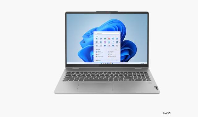 Лаптоп Lenovo IdeaPad Flex 5 16ABR8, AMD Ryzen 7 7730U 8C (2.0/4.5GHz, 16MB), 16" (40.64 cm) WUXGA IPS 300nits Glossy Touch Display, 16GB LPDDR4X, 1TB SSD, 1x USB-C 3.2 Gen 2, Windows 11 Home