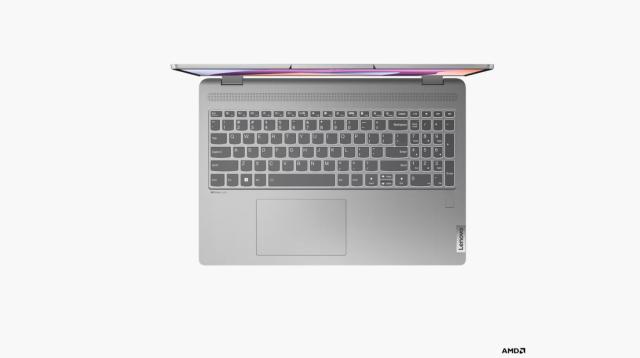 Лаптоп Lenovo IdeaPad Flex 5 16ABR8, AMD Ryzen 7 7730U 8C (2.0/4.5GHz, 16MB), 16" (40.64 cm) WUXGA IPS 300nits Glossy Touch Display, 16GB LPDDR4X, 1TB SSD, 1x USB-C 3.2 Gen 2, Windows 11 Home