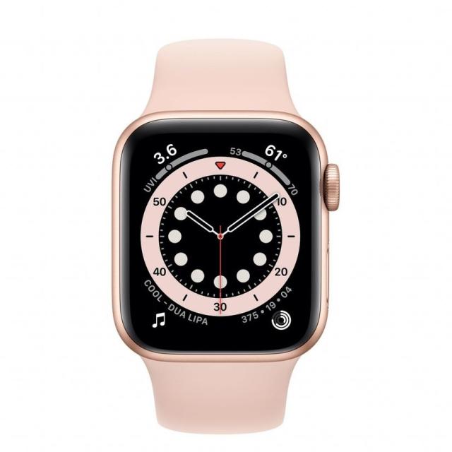 Часовник Apple Watch S6 GPS, 40mm Gold Aluminium Case with Pink Sand Sport Band - Regular