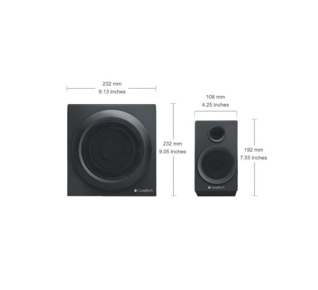 Тонколони Logitech Z333, 2.1, 40W, 3.5mm жак, черни