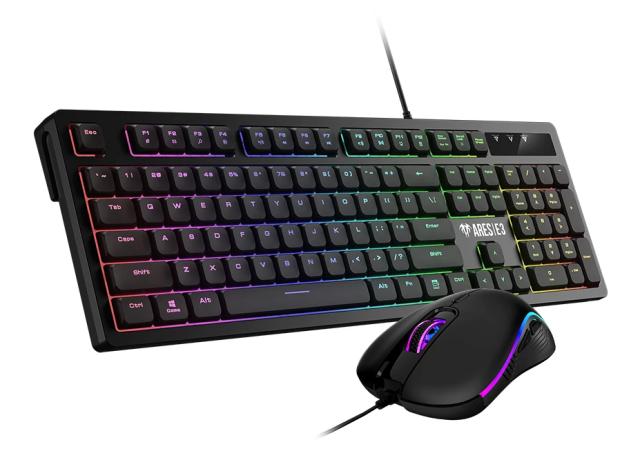 Геймърски комплект Gamdias Gaming COMBO 2-in-1 Keyboard/Mouse, RGB, USB
